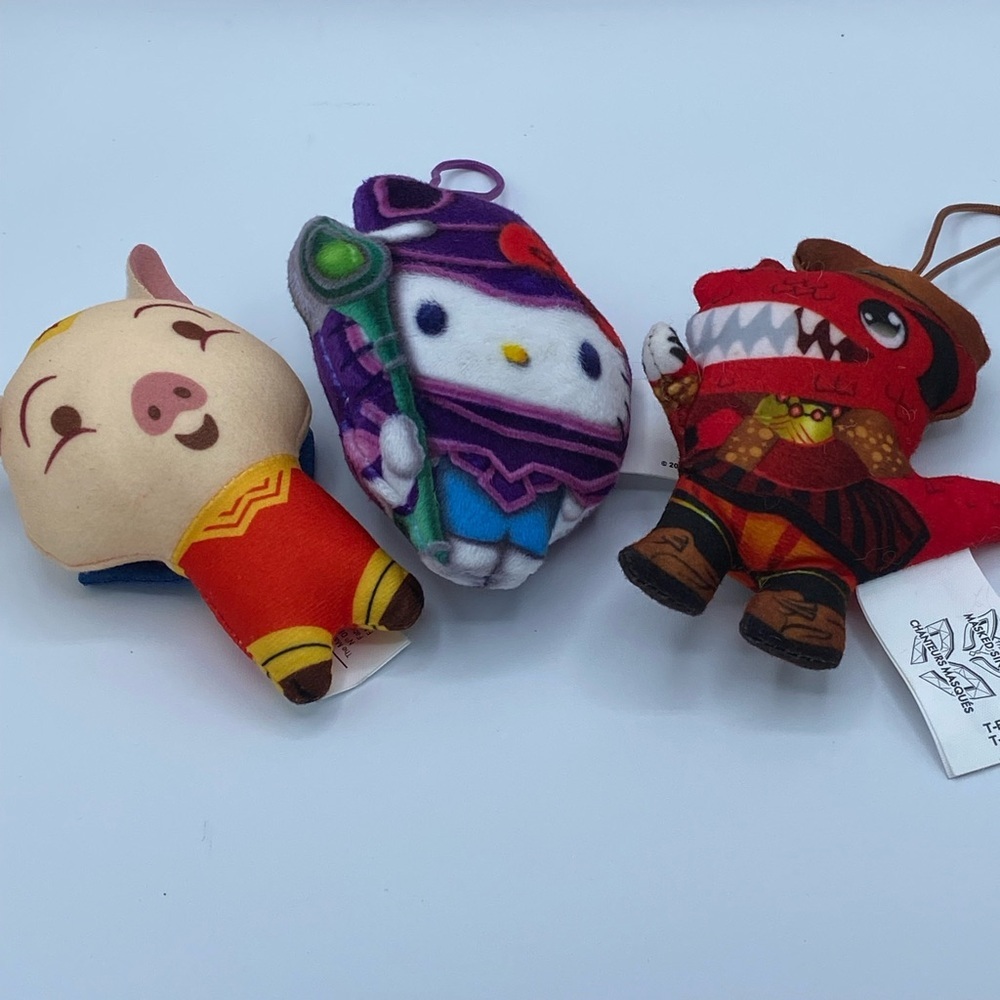Lot Of 3 McDonald’s X Yu-Gi-Oh! Hello Kitty Masked Singer Super Pets‎ Toy Plush